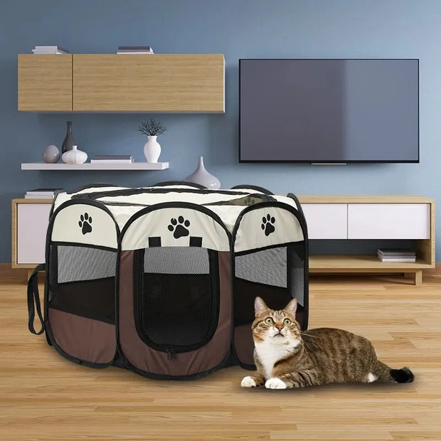 Outdoor Foldable Pet Tent Kennel | Easy Setup Large Dog Cat Enclosure