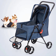 Breathably Light Pet Stroller: Foldable & Fun!