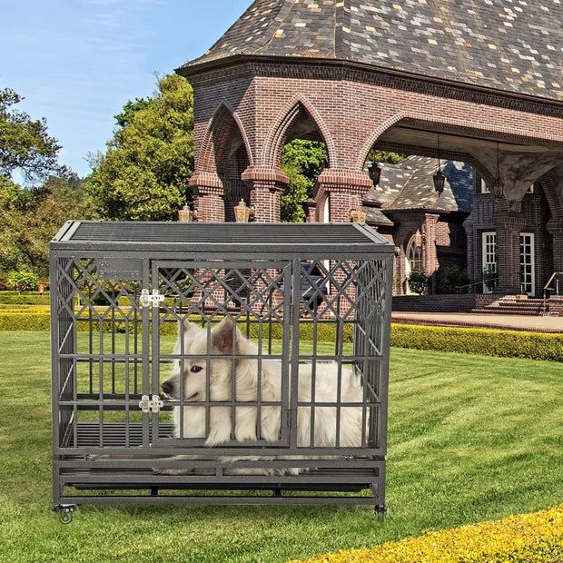 Roll & Play: Portable Puppy Paradise with Silver Fence